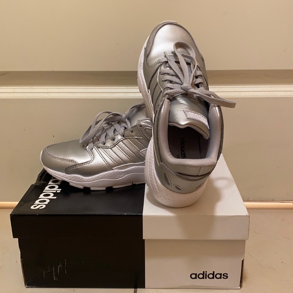 Silver Adidas Crazychoas Sneakers size 7.5